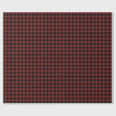 Kariertes Schwarz-Rot-Buffalo-Muster Geschenkpapier (Flach)