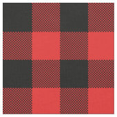 Kariertes Schwarz-Rot-Buffalo-Muster | Lumberjack Stoff (Nahaufnahme)