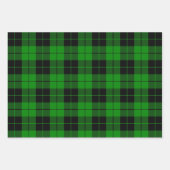 Kariertes Schwarz-Rot-Muster, Grün-Blau-Muster Geschenkpapier Set (Vorderseite 2)