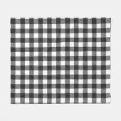 Kariertes Schwarz-Weiß-Buffalo Fleecedecke (Vorderseite (Horizontal))