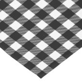 Kariertes Schwarz-Weiß-Buffalo, kariert dekoriert Kurzer Tischläufer (Ecke)