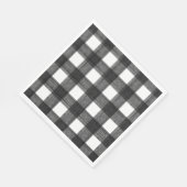 Kariertes Schwarz-Weiß-Buffalo Serviette (Ecke)