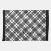Kariertes Schwarz-Weiß-Muster Geschirrtuch (Horizontal)