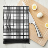 Kariertes Schwarz-Weiß-Muster Küchentuch (Viertel Falte)