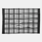 Kariertes Schwarz-Weiß-Muster Küchentuch (Horizontal)