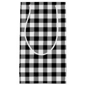 Kariertes Schwarz-Weiß-Prüfmuster Kleine Geschenktüte (Vorderseite)