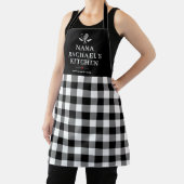 Kariertes, schwarz-weißes Buffalo Bauernhaus Schürze (InSitu)