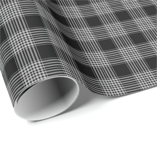 Kariertes schwarzes Papier Geschenkpapier (Rolleneckpunkt)