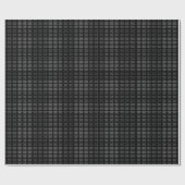 Kariertes schwarzes Papier Geschenkpapier (Flach)