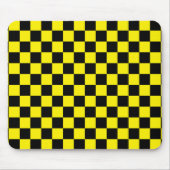 Kariertes Schwarzes und gelb Mousepad (Vorne)