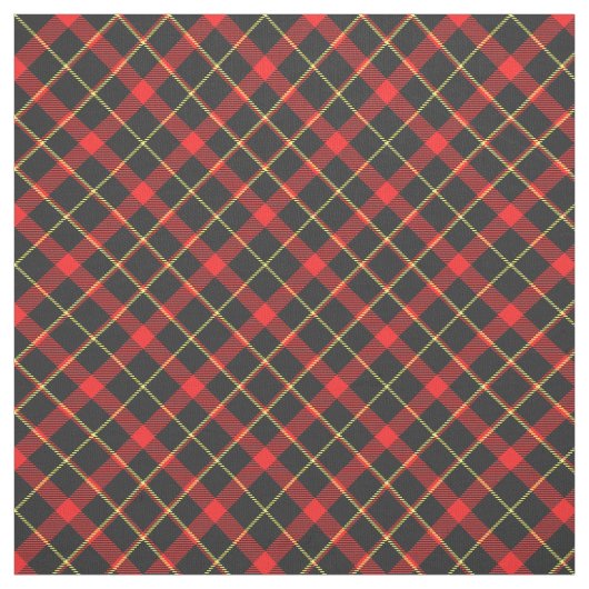 Kariertes, schwarzes und rotes Muster Vintag Tarta Stoff (Muster)