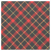 Kariertes, schwarzes und rotes Muster Vintag Tarta Stoff (Nahaufnahme)