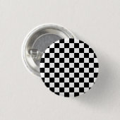 Kariertes Schwarzweiss Button (Vorne & Hinten)