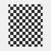 Kariertes Schwarzweiss Fleecedecke (Vorderseite)