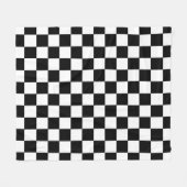 Kariertes Schwarzweiss Fleecedecke (Vorderseite (Horizontal))
