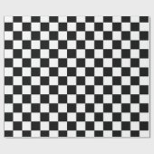 Kariertes Schwarzweiss Geschenkpapier (Flach)