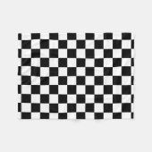 Kariertes Schwarzweiss-Muster Fleecedecke (Vorderseite (Horizontal))