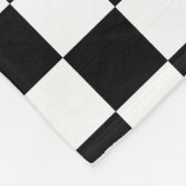 Kariertes Schwarzweiss-Muster Fleecedecke (Ecke)