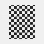 Kariertes Schwarzweiss-Muster Fleecedecke (Vorderseite)