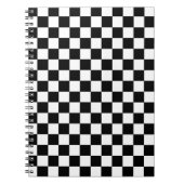 Kariertes Schwarzweiss Notizblock (Vorderseite)