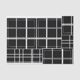 Kariertes Schwarzweiss-Seidenpapier Seidenpapier