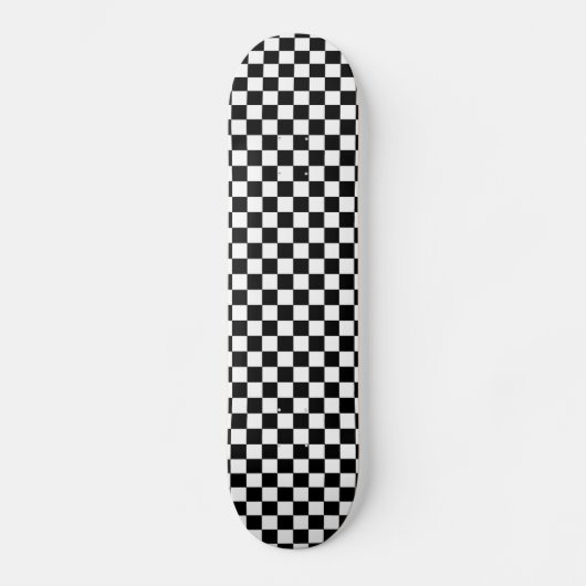 Kariertes Schwarzweiss Skateboard (Vorderseite)