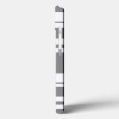 Kariertes Schwarzweißmuster Case-Mate iPhone Hülle (Rückseite / Links)