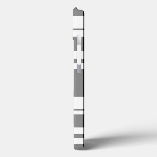 Kariertes Schwarzweißmuster Case-Mate iPhone Hülle (Rückseite / Links)