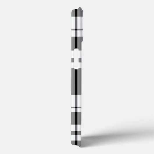 Kariertes Schwarzweißmuster Case-Mate iPhone Hülle (Rückseite / Rechts)