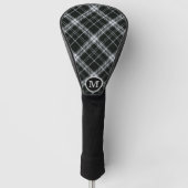 Kariertes Schwarzweißmuster Golf Headcover (Vorderseite)