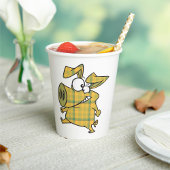 Kariertes Schwein Pappbecher