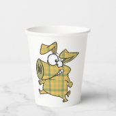 Kariertes Schwein Pappbecher (Vorderseite)