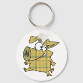 Kariertes Schwein Schlüsselanhänger (Rückseite)