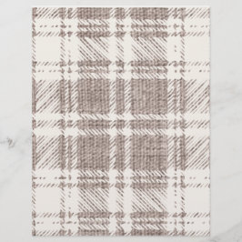 Kariertes Scrapbook-Papier für Creme und Brown