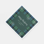 Kariertes Script Green Blue Campbell Tartan Paper Serviette (Ecke)