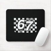 Kariertes Sechs Sieben 6 7 Meme Gen Alpha Slang Mousepad (Mit Mouse)
