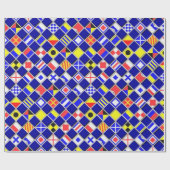 kariertes Seesignal-Muster der flaggen-3D Geschenkpapier (Flach)