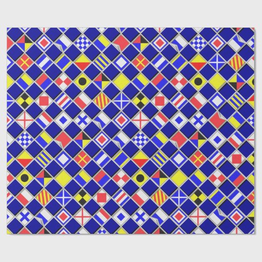 kariertes Seesignal-Muster der flaggen-3D Geschenkpapier (Flach)