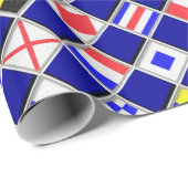 kariertes Seesignal-Muster der flaggen-3D Geschenkpapier (Rolleneckpunkt)