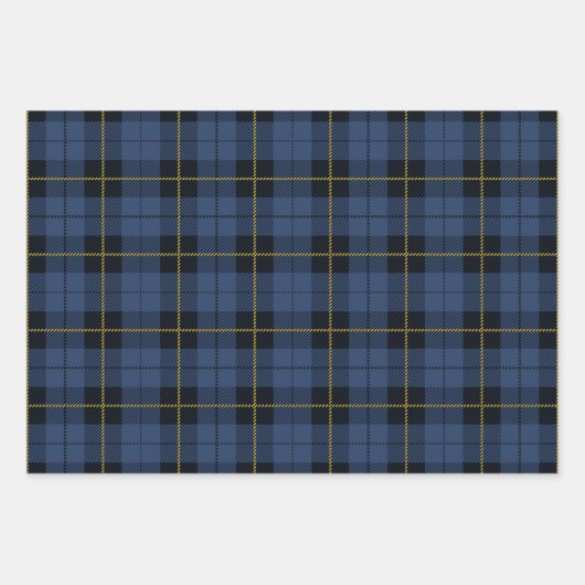 Kariertes Set für rote, blaue und gelbe Umrandungs Geschenkpapier Set (Vorderseite 2)