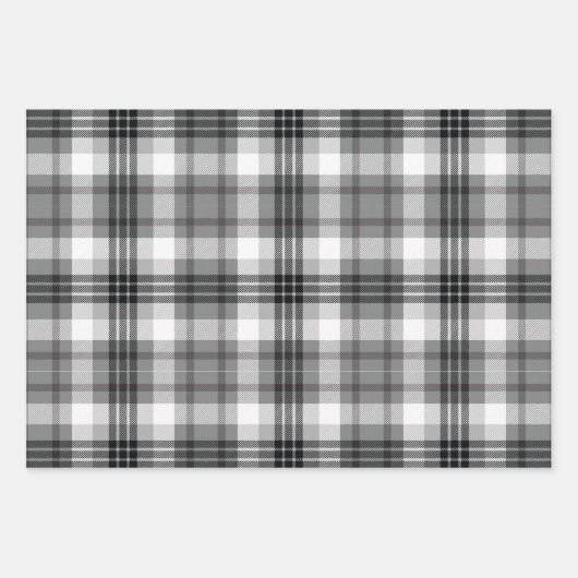 Kariertes Set für schwarz-graue Streifenpapiere Geschenkpapier Set (Vorderseite 3)