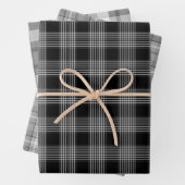 Kariertes Set für schwarz-graue Streifenpapiere Geschenkpapier Set (Beispiel)