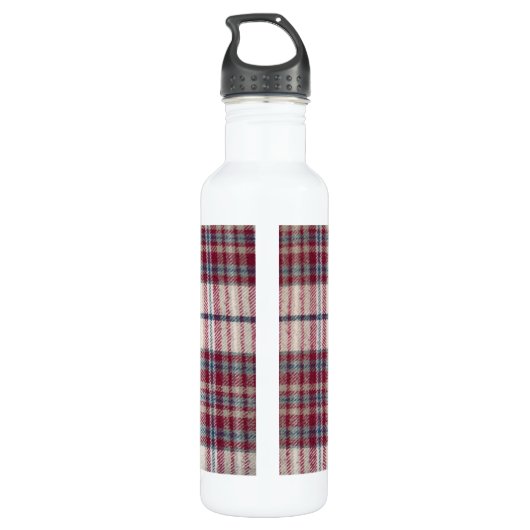 Kariertes Shirt Edelstahlflasche (Rückseite)