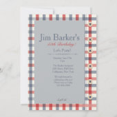 Kariertes Shirt Einladung (Rückseite)