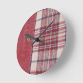 Kariertes Shirt / Flannel-Shirt Runde Wanduhr (Winkel)