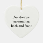 Kariertes Shirt Keramik Ornament (Hinten)