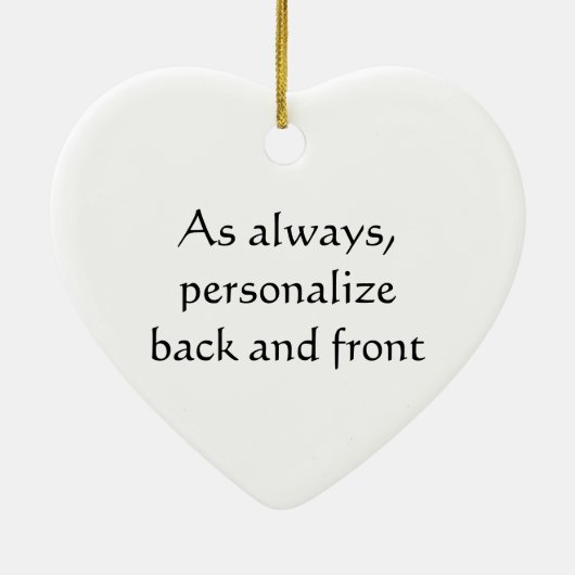 Kariertes Shirt Keramik Ornament (Hinten)