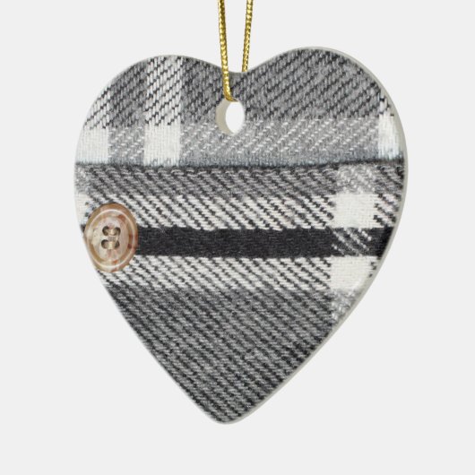 Kariertes Shirt Keramik Ornament (Links)