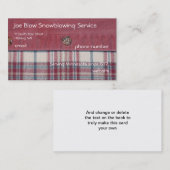 Kariertes Shirt Visitenkarte (Vorne/Hinten)