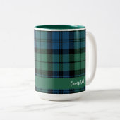 Kariertes Skript Custom Clan Campbell Tartan Zweifarbige Tasse (VorderseiteRechts)